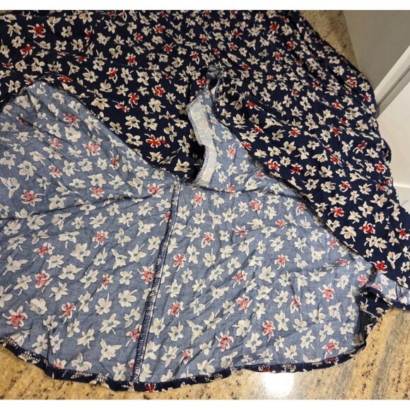 Vintage Kathie Lee Sz 12 Maxi Skirt Rayon Ditzy Floral Y2k Preppy - Picture 7 of 13